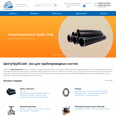 Сайт поставщика трубопроводных систем «ЦентрТрубСнаб»
