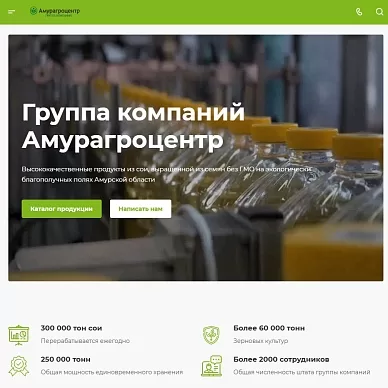 Сайт предприятия по переработке зерновых культур «Амурагроцентр»