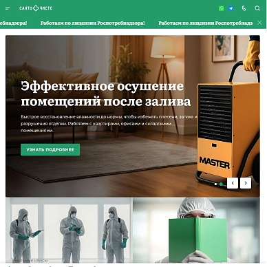 Сайт по ДДД для компании «Санто-Чисто»